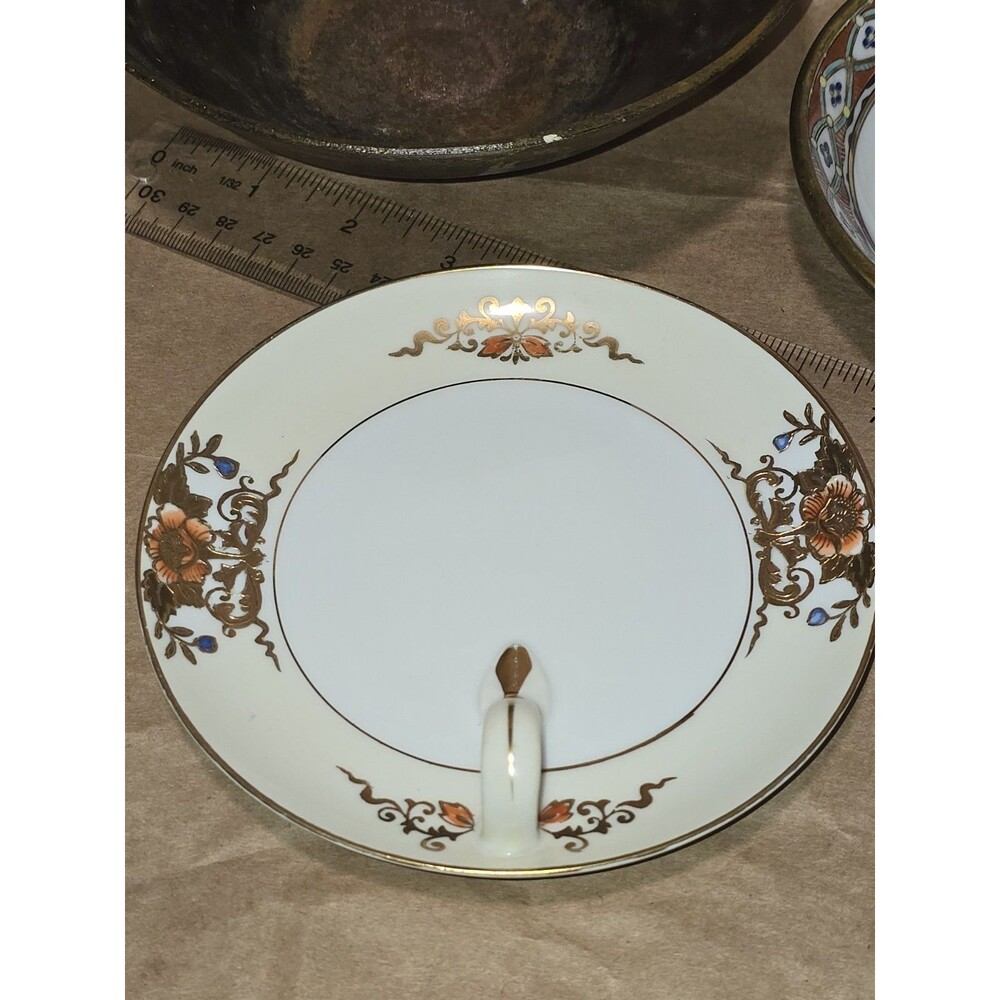 Vintage Noritake Morimura Lemon Server Dish Gold Trim